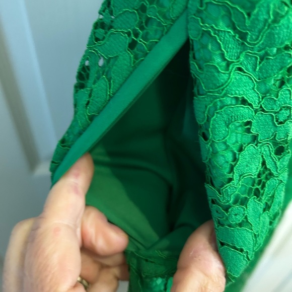 ๐โ Simply Veraโ Vera Wang Green Lace Fully Lined Dress w/ Pockets Size M๐ - Picture 4 of 14